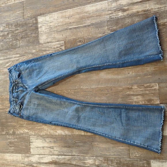 COWGIRL TUFF "Livin' On The Edge Trouser" flare stretch jeans sz 26x35L Tall - Picture 7 of 16